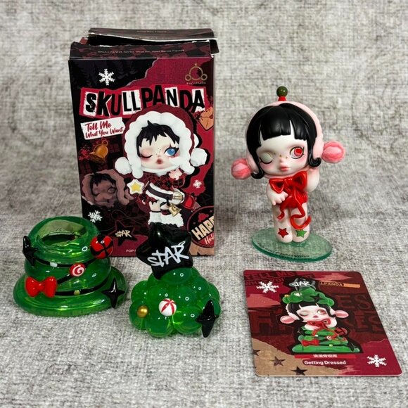 Skullpanda Getting Dressed Figure w/ Card Pop Mart Tell Me What You Want Series - Picture 2 of 8